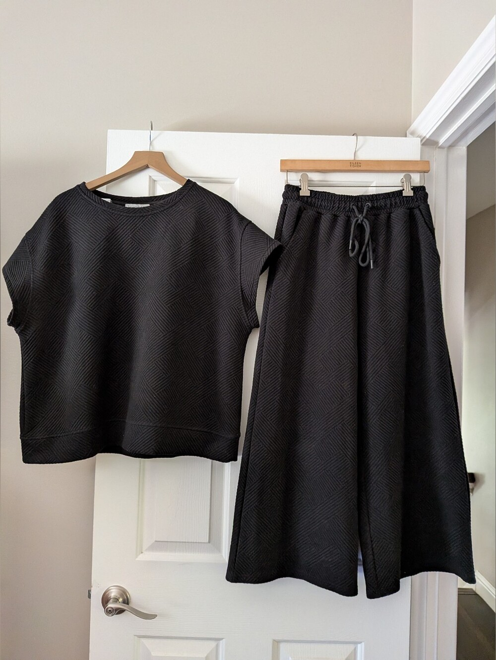 Black Knit Pant Set